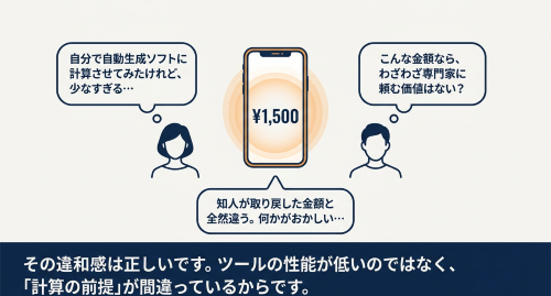 AI過払い金計算書の金額が少ない理由