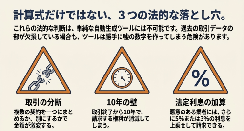 過払い金計算の取引分断と時効と法定利息